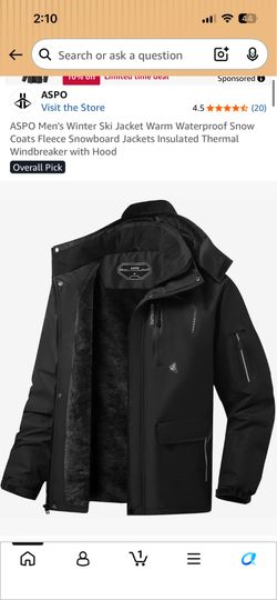 Aspo men’s winter ski jacket