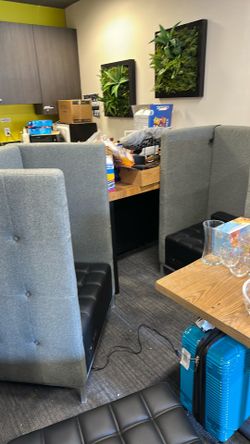 Office cubby chairs with matching ottoman