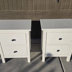 2 White Nightstands 