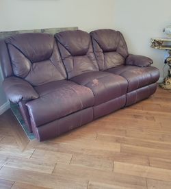 Real Leather Sofa Couch