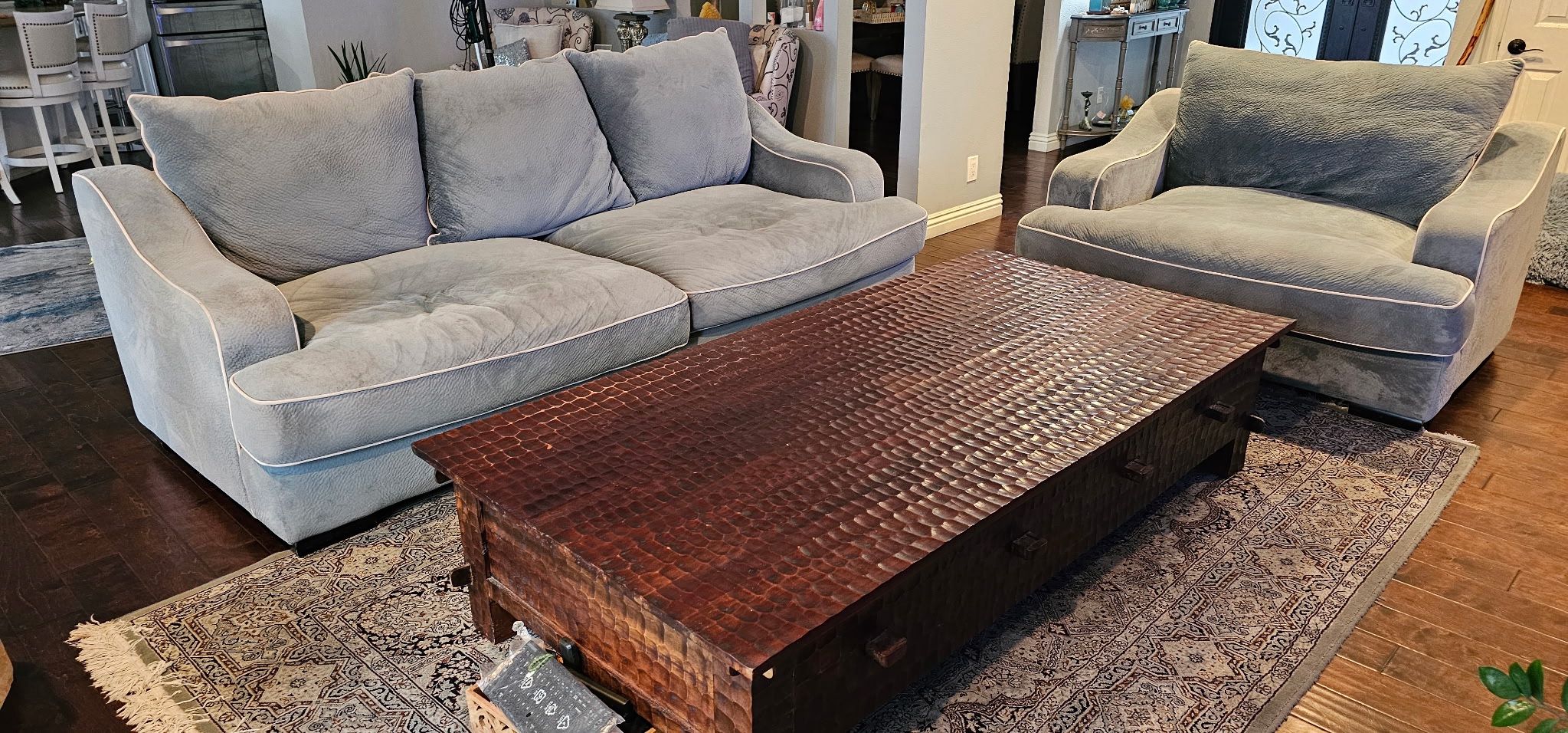 Living Room Set – Sofa, Oversized Chair, and Coffee Table