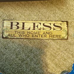 Metal 15”x5.5” Bless This Home Sign. HOBBY LOBBY