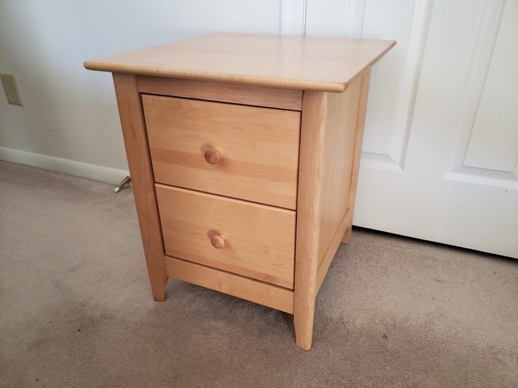 Light Colored Night Stand End Table