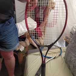 2 Wilson Tennis Rackets And Bag