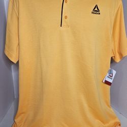 Reebok Blazing Orange Perfect Polo Mens Lg 