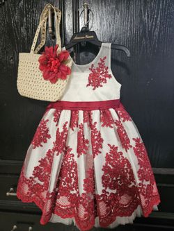 Flower Girl Dress And Handbag