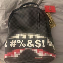 Censored Black Checker Sprayground 