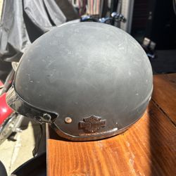 Harley Davidson Helmet, Half A Helmet