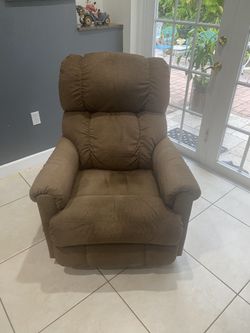 Brown Fabric Manual Recliner