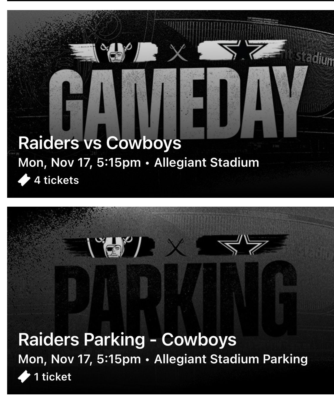 Raiders Tickets