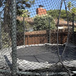 Alley Oop 14’ Double Mat Trampoline With Ladder And Enclosure