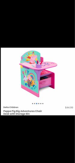 Peppa Pig Toddler desk/ kids/ Peppa Pig/ toys/ school/ furniture/ chair/ desk/ New