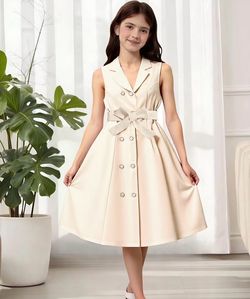1pc/set Summer Fashionable Dress for Young Girls Ages 5 and 6y