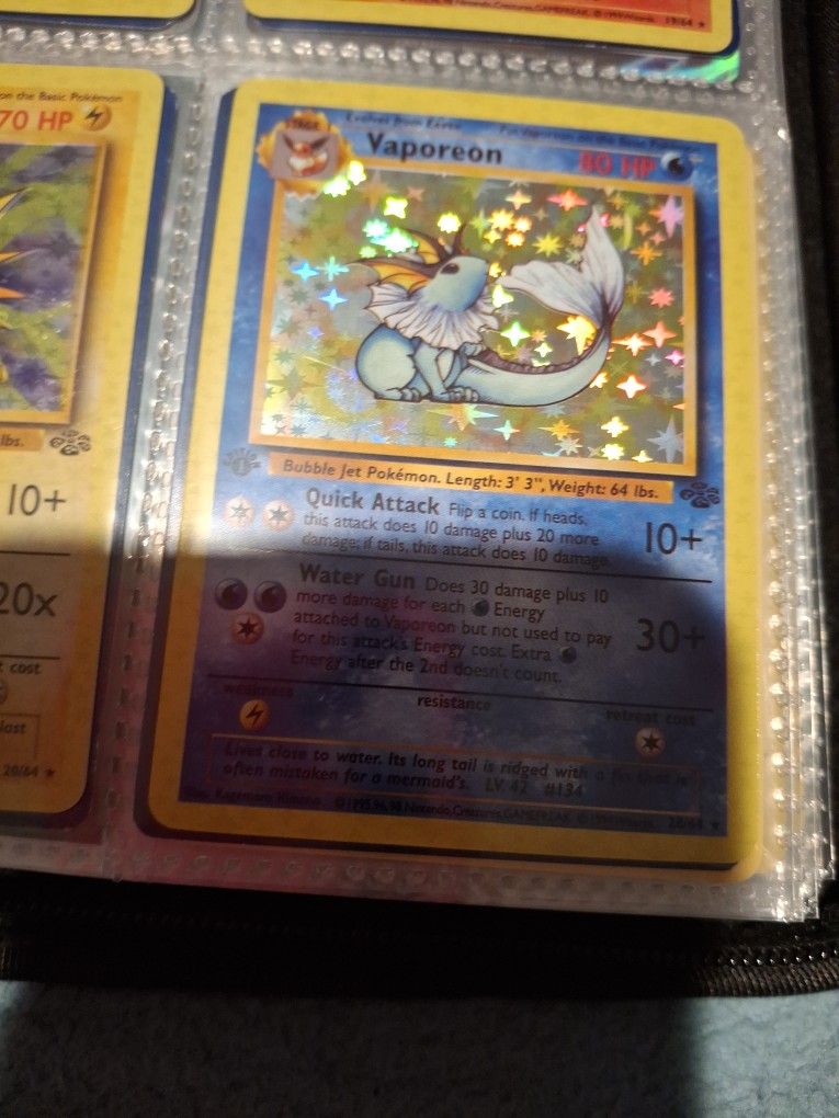 1st Edition Vaporeon 1999 Collectible