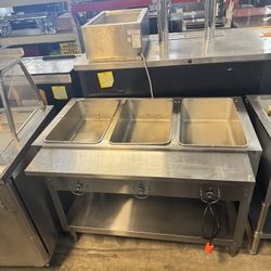 Three Compartment Steam Table Food Warmer Electric 