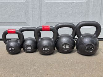 Marcy 20-55lb Iron Kettlebell Set