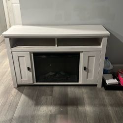 TV stand / media console with an electric fireplace