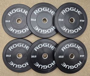 Rogue Echo Rubber Olympic Bumper Plates 35s and 45s