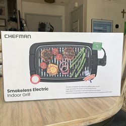 Chefman Smokeless Electric Indoor Grill – New in Box