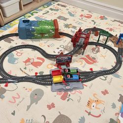 Thomas & Friends Toy Train Set Talking Thomas & Percy Motorized Engines 