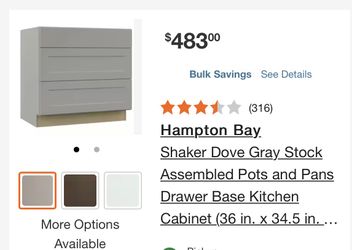 Hampton Bay Assembled Kitchen Cabinet Brand New 