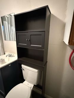 Over-the-Toilet Storage Cabinet Black