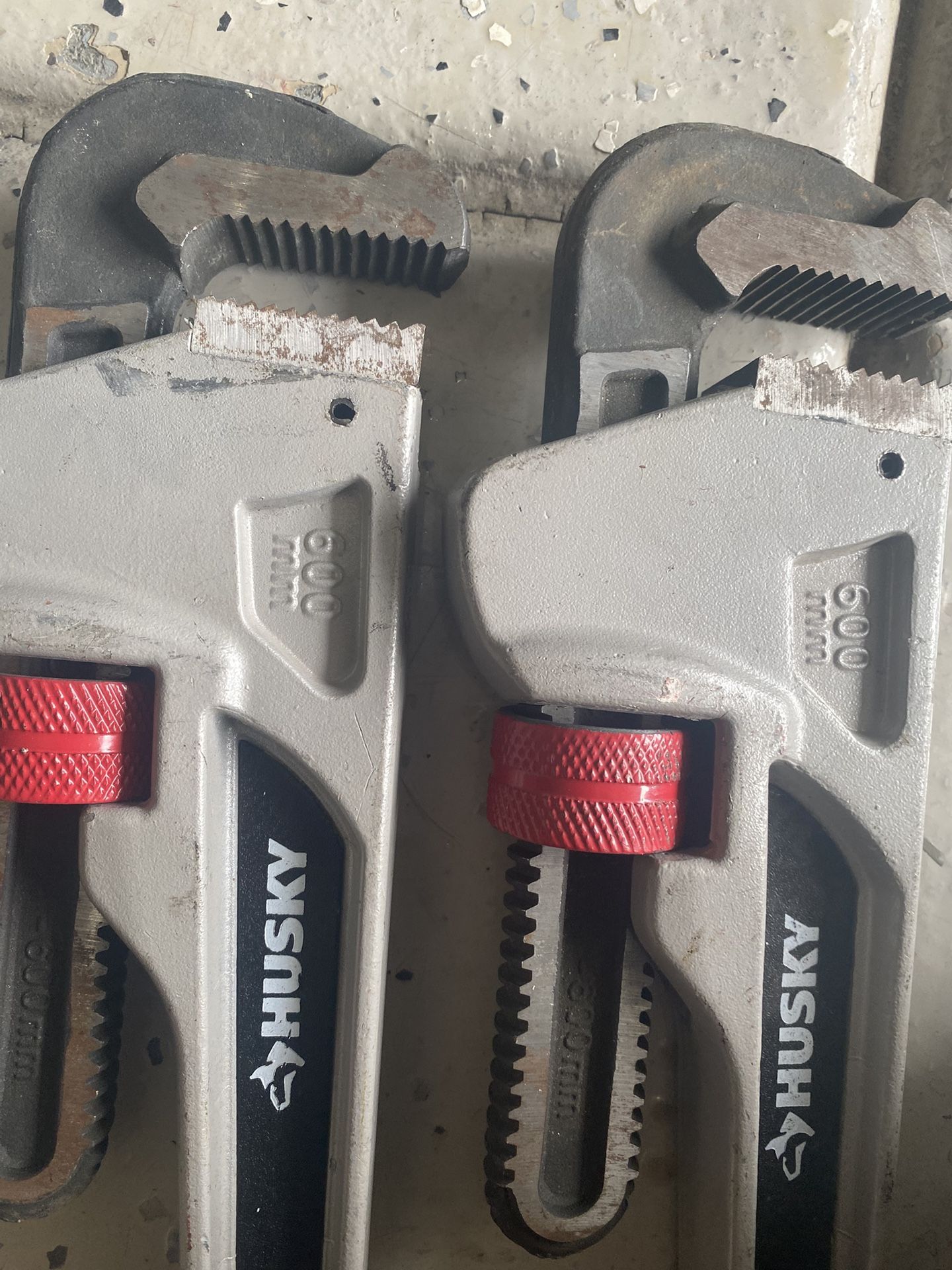 Set Of Two Big Pipe Wrenches, Just Like New