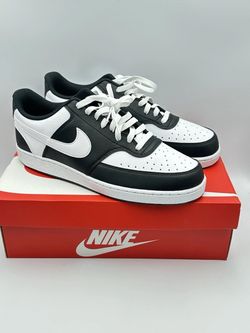 Men’s Nike Court Vision Low Tennis Sneakers Shoes - Black White Panda - Size 9, 10