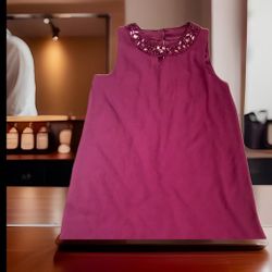 Teen Girl’s Beaded Burgundy Holiday Fancy dress size 16 Junior