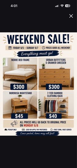 (OBO) WEEKEND SALE
