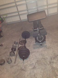 WEIGHT LIFTING BENCH WITH 250lbs+