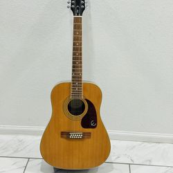 Epiphone DR-212 NA Acoustic Guitar, 12-String, Natural
