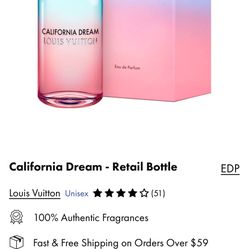 Louis Vuitton California Retail Bottle Perfume Authentic