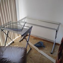 Glass Corner Desk