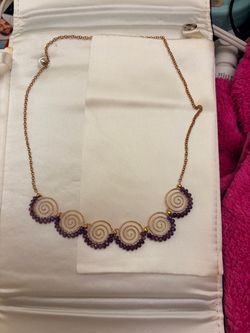 14 k chain with Amethyst with his stones