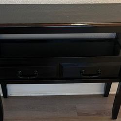 Pier 1 Black Wood Console Table.