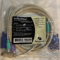 Avocent SwitchView 6' AT/PS2 KB, Serial Mouse