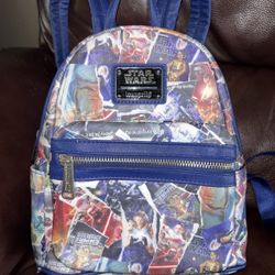 Disney Parks Loungefly Star Wars Movie Poster Collage Backpack Limited (R9)