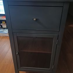 Grey Glass Cabinet With Door