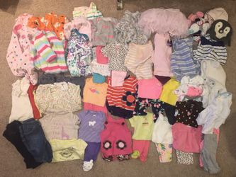 Newborn and 0-3 Month Girls Clothing Lot