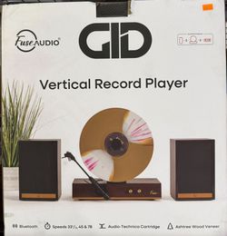 Fuse Audio GLD Vertical Record Player with Speakers