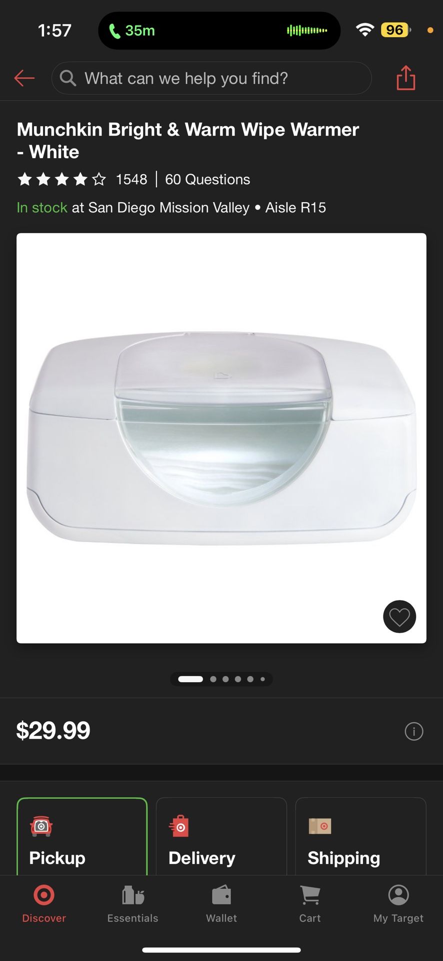 Munchkin Wipes Warmer With Night Light