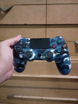 New PS4 controller Blue Camo Fully Working and Tested DualShock 4