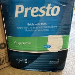 Presto Adults Briefs With Tabs Size Medium
