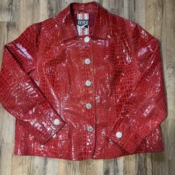 Leather Red Custom Jacket 