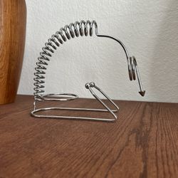 Old wine bottle rack MCM atomic metal chrome