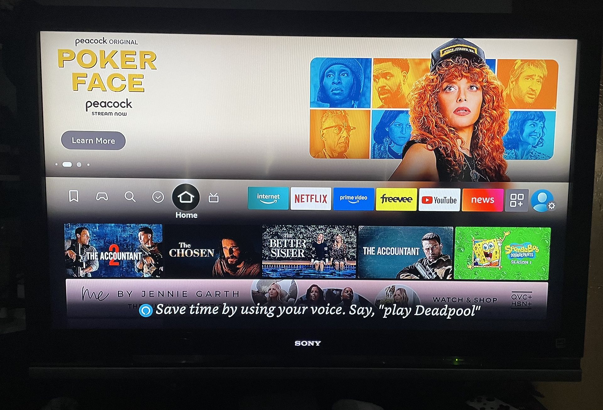 Sony 52” Amazon Fire Tv Stick Bravia energy star KDL-52W4100 TV 120hz