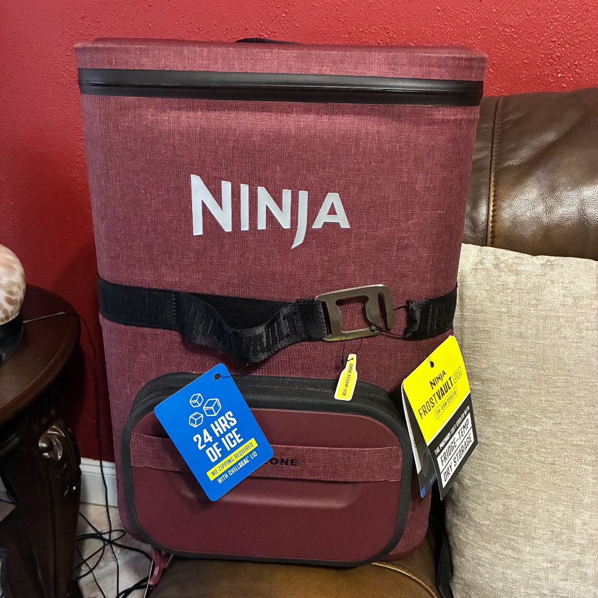 Ninja FrostVault Go 24-Can Backpack Soft Cooler with Cold Dry Zone