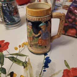 Vintage Beer Stein With Dancing Couple