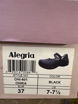 Alegria Onika Mary Jane Shoes Black Size 7